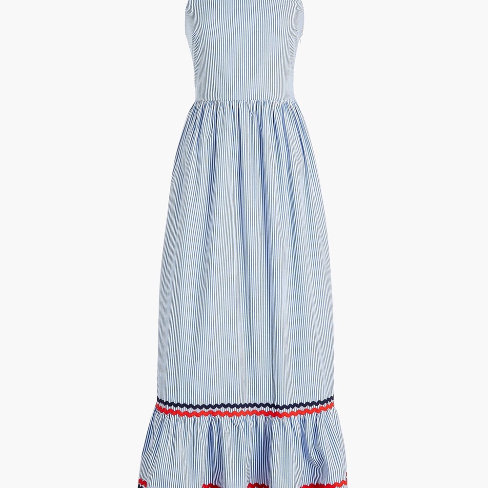 4/$100 J. Crew Blue and Red Maxi Dress